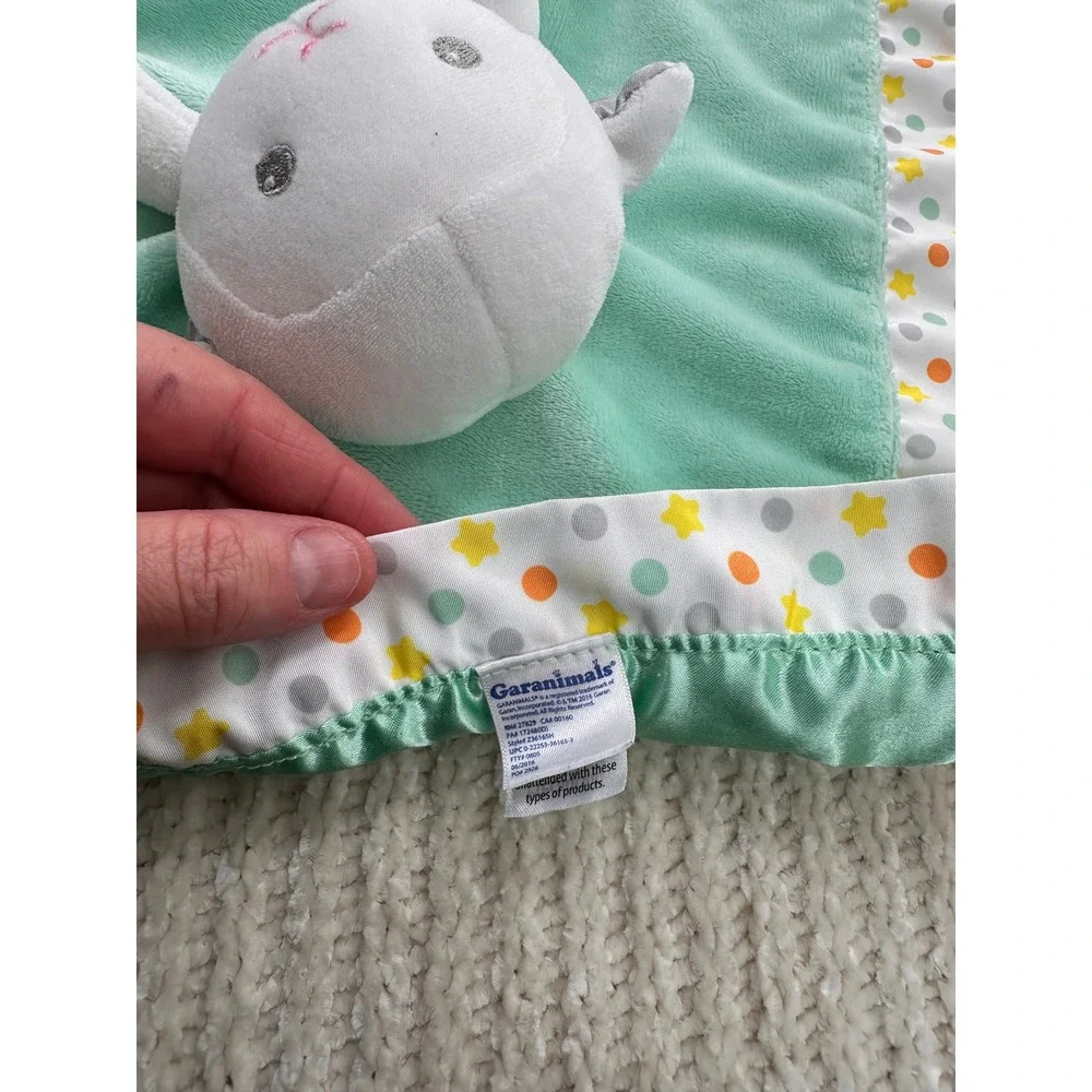 Garanimals Little Lamb Baby Security Blanket Mint Green Satin‎ Lovey Easter